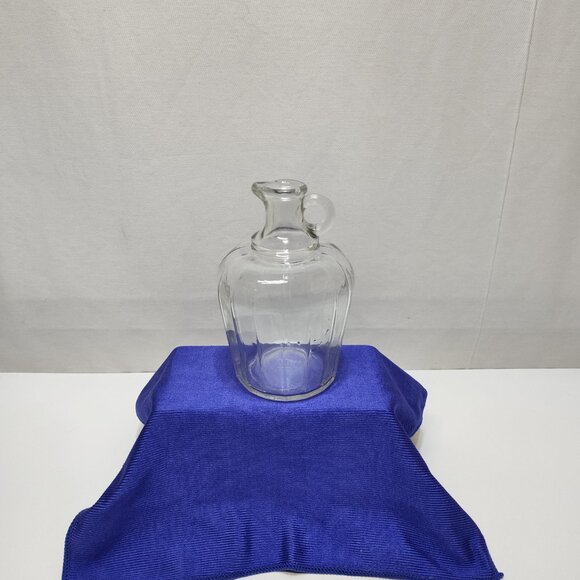 White House Pure Apple Cider Vinegar Glass Jug 1Qt Ribbed Design Vintage 1920 - Picture 1 of 9